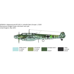 Maquette Avion Militaire : Messerschmitt Bf110C-3/C-4 - Italeri