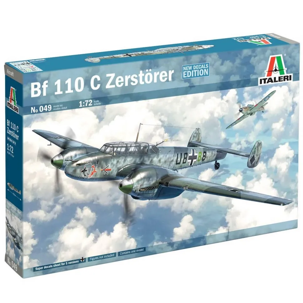 Maquette Avion Militaire : Messerschmitt Bf110C-3/C-4 - Italeri