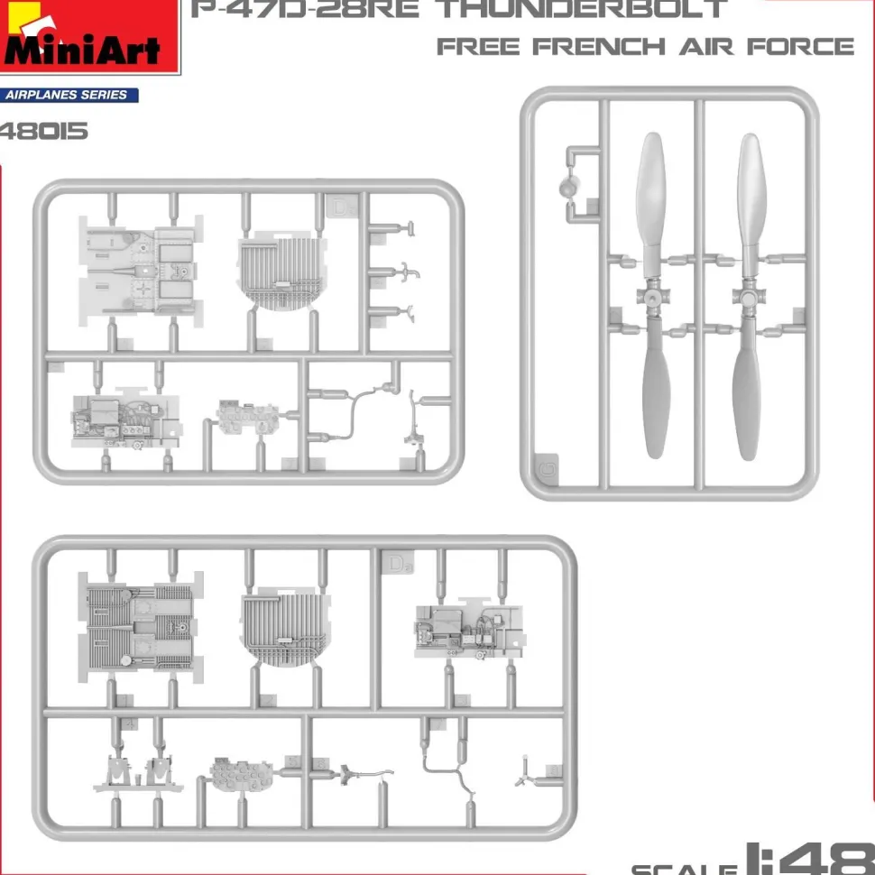 Maquette Avion P-47D-28RE Armée de l’Air française – 1:48 - Mini Art