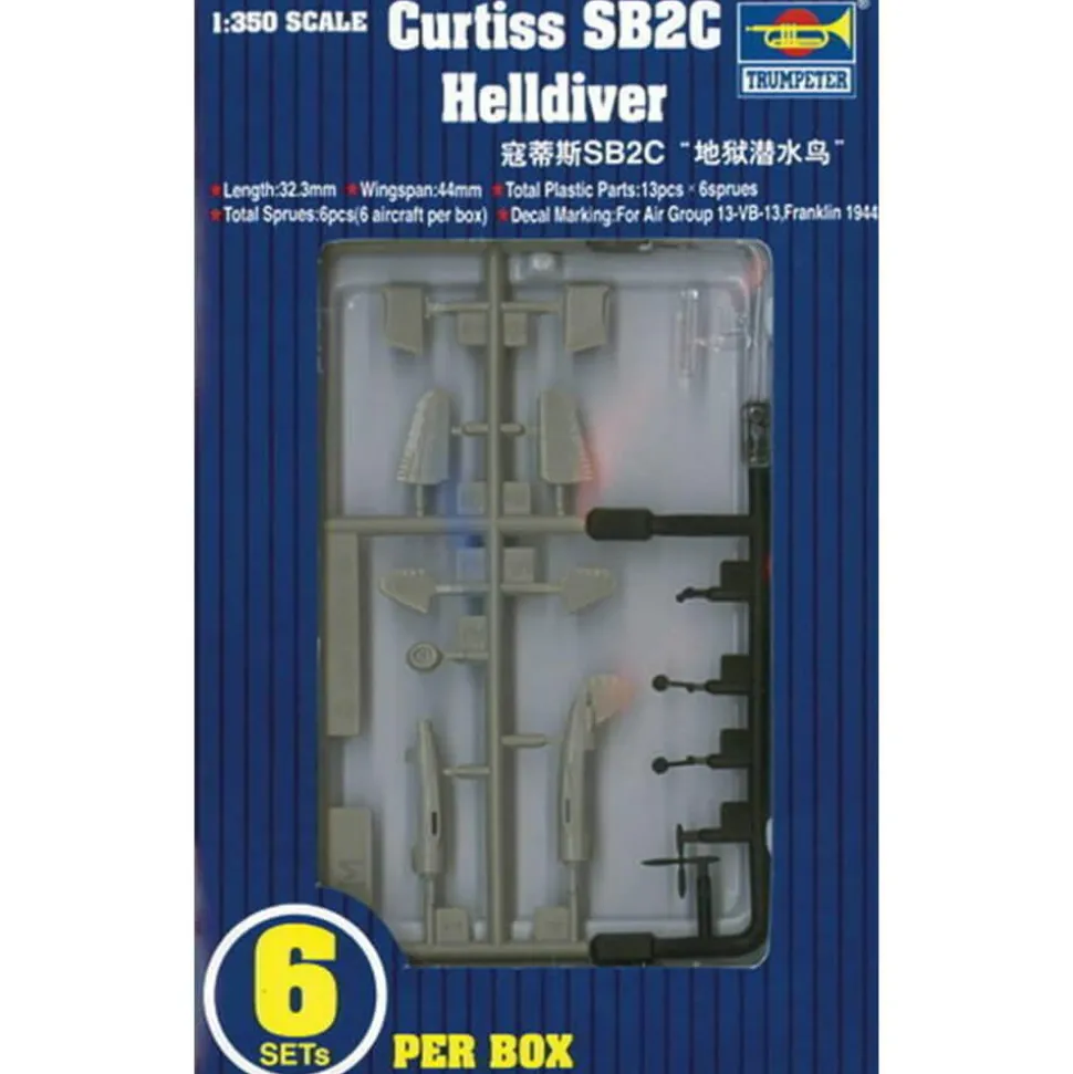 Maquette avions : Set 6 mini avions Curtiss SB2C Helldiver - Trumpeter