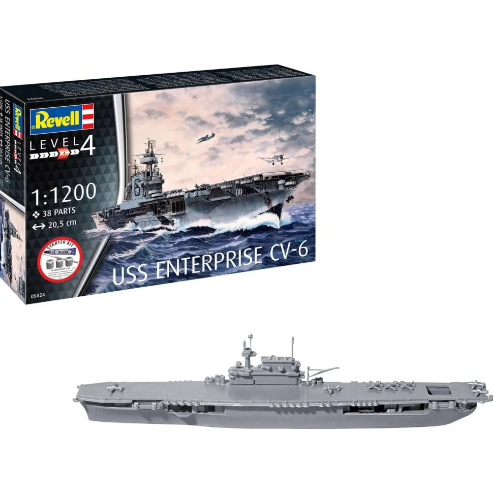 Maquette bateau : Starter Kit : USS Enterprise CV-6 - Revell