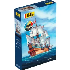 Maquette bateau : Starter Kit : Golden Hind - Heller