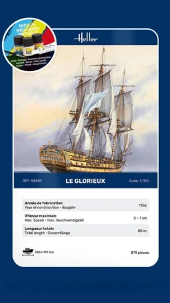 Maquette bateau : STARTER KIT Le Glorieux - Heller
