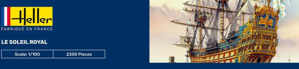 Maquette bateau : Starter Kit : Soleil Royal - Heller