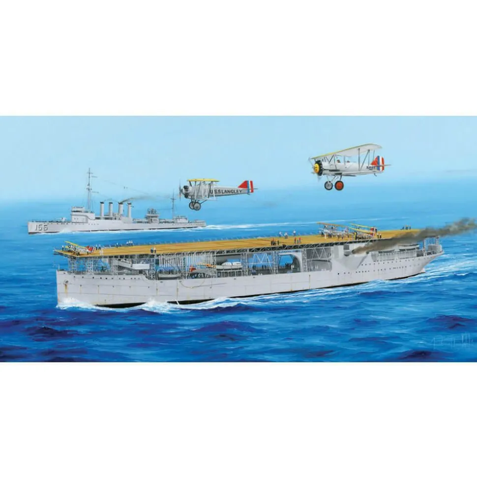 Maquette bateau : USS Langley CV-1 - Trumpeter