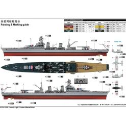 Maquette bateau : Croiseur léger français, Marseillaise - Trumpeter