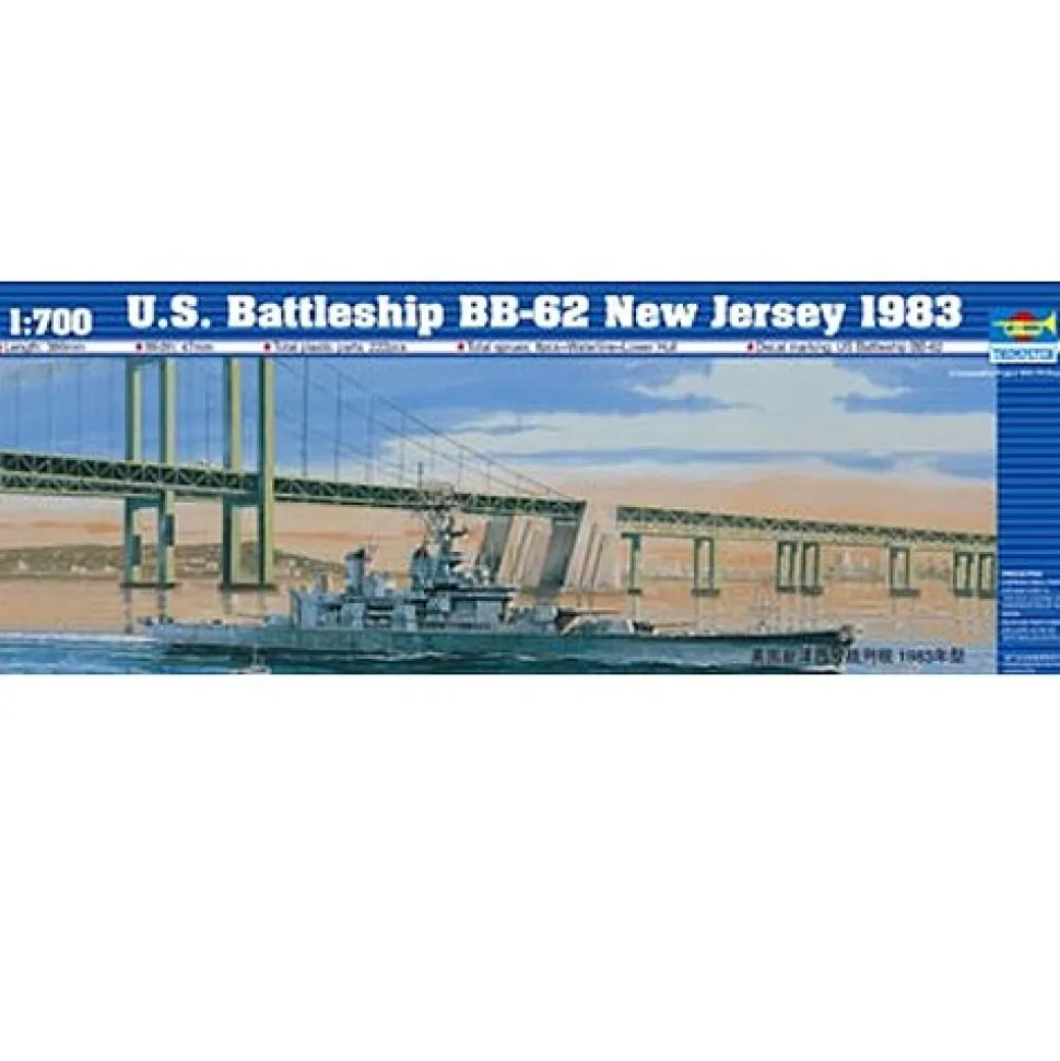 Maquette bateau : Cuirassé US BB-62 new Jersey 1983 - Trumpeter