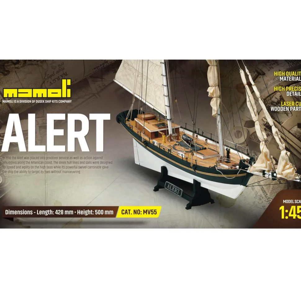 Maquette bateau en bois : Alert - Mamoli