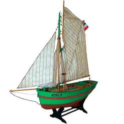 Maquette bateau en bois : Langoustier de Camaret 1927 - Soclaine