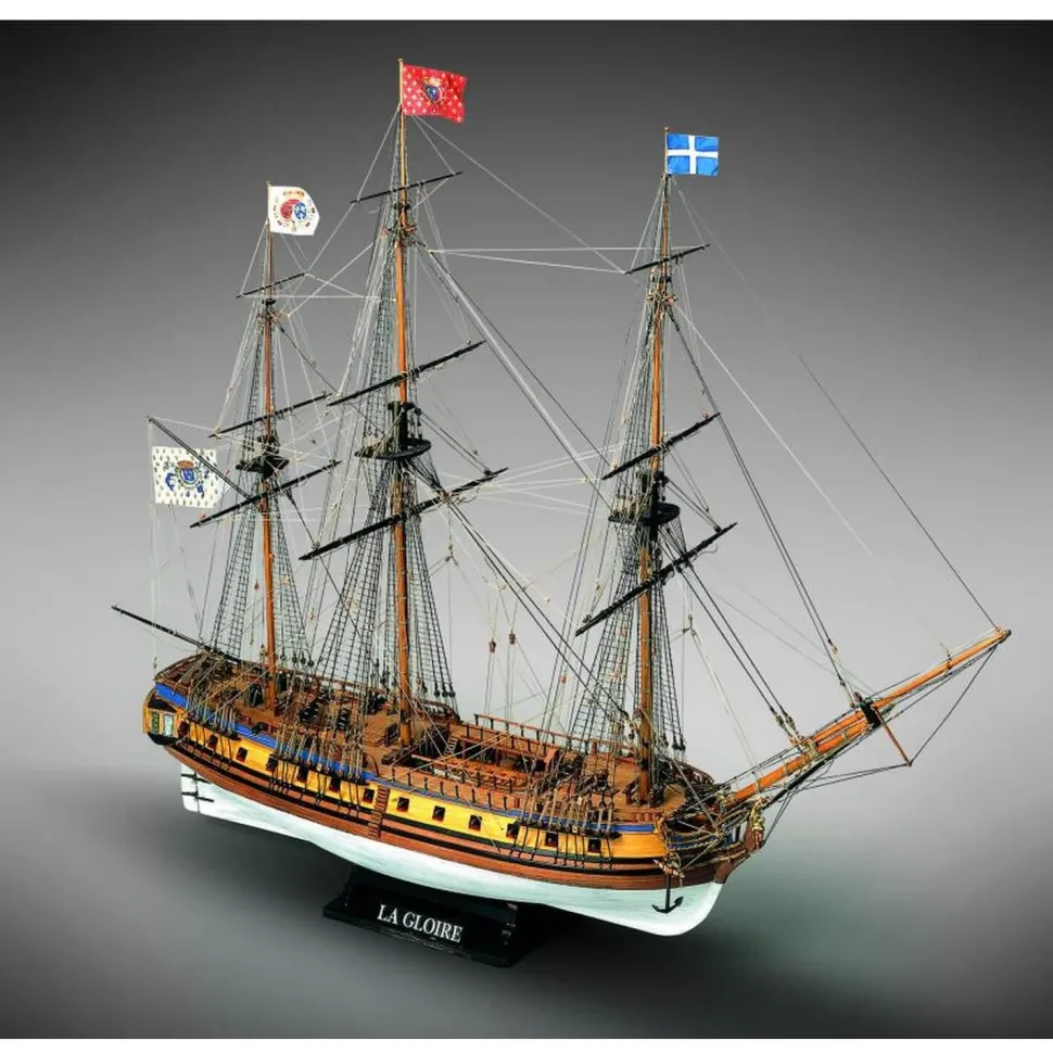 Maquette bateau en bois : La Gloire - Mamoli