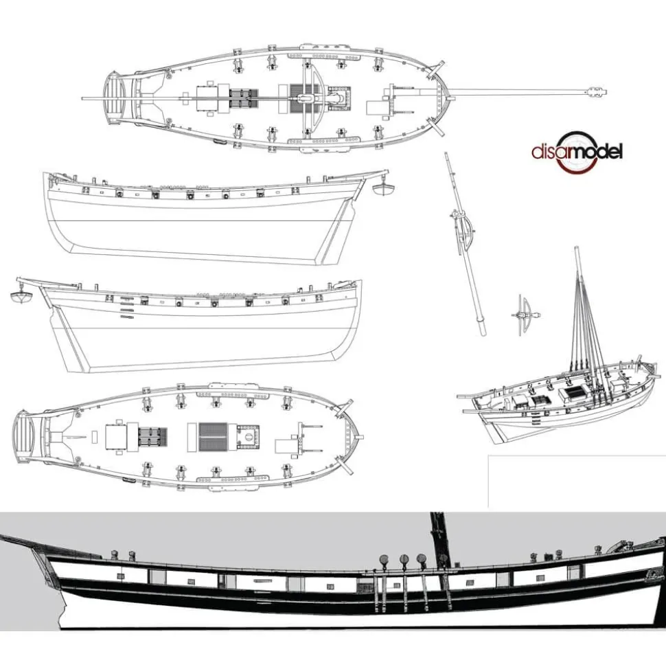 Maquette bateau en bois : Le Renard - Disarmodel