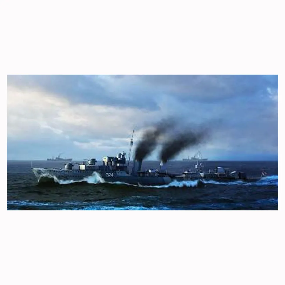 Maquette bateau HMCS Huron destroyer britannique 1944 - Trumpeter