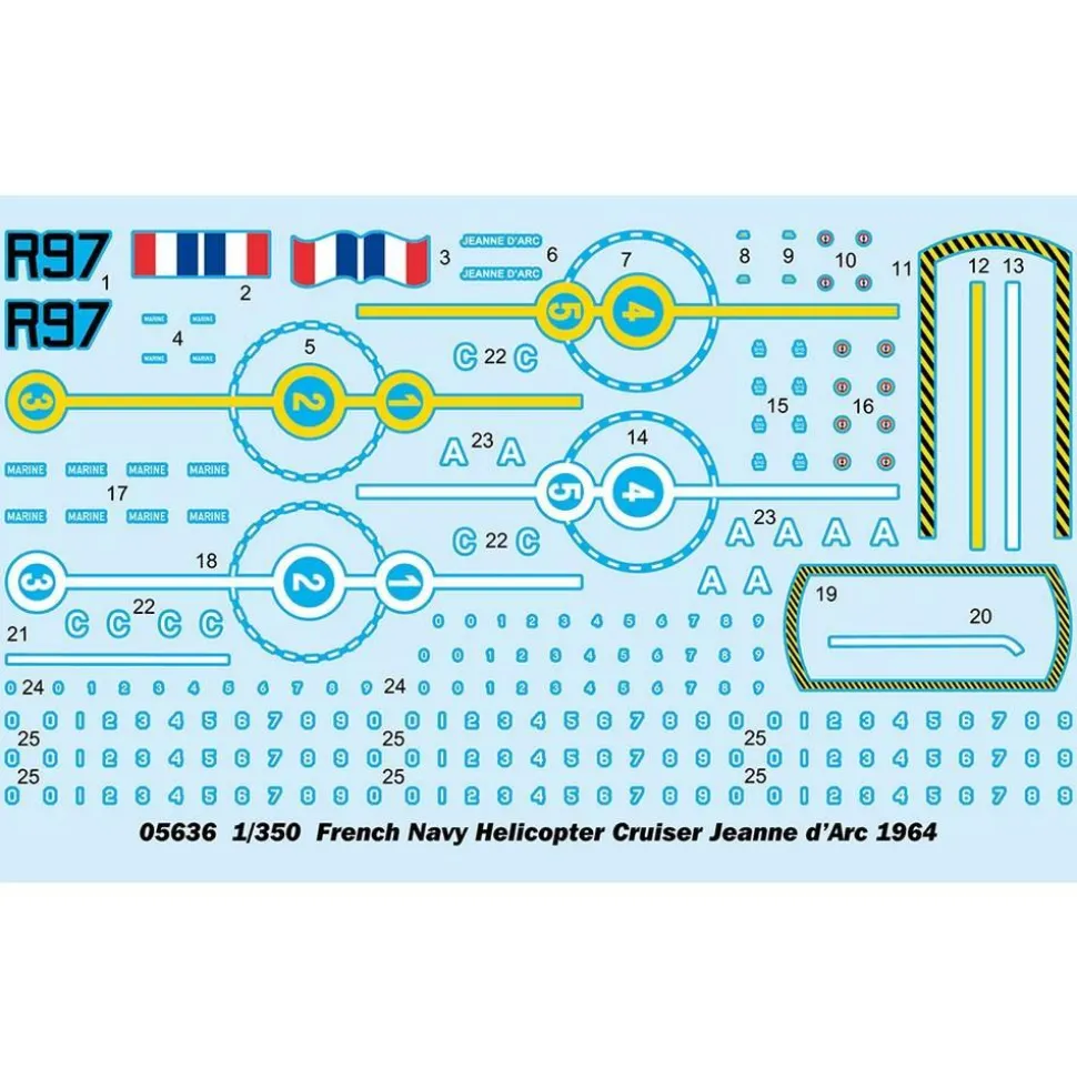 Maquette Bâteau : Porte-Hélicoptères Jeanne d’Arc 1964 in 1:350 - Trumpeter
