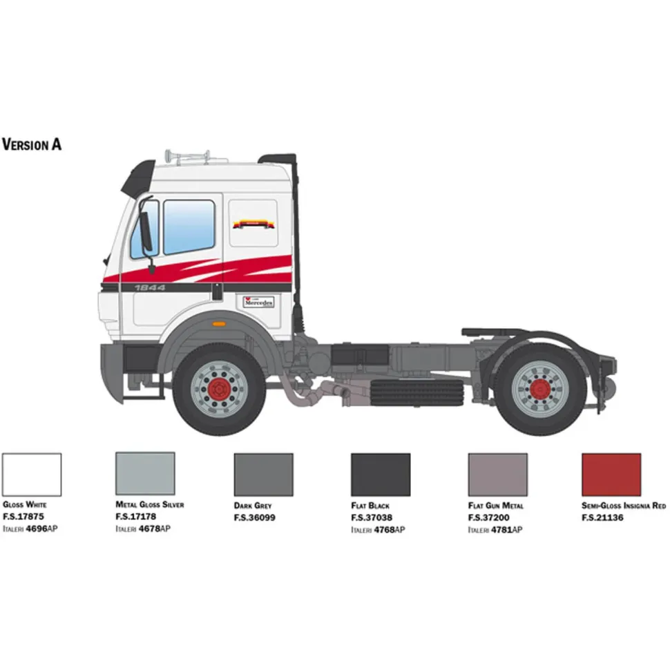 Maquette camion : Mercedes-Benz SK 1844 LS V8 - Italeri