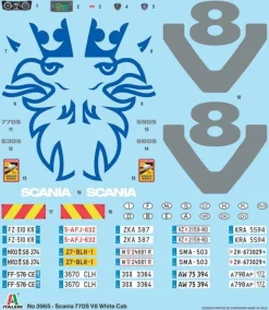 Maquette camion : Scania 770 S V8 - White Cab - Italeri