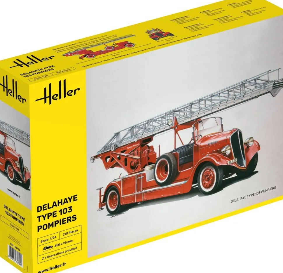 Maquette Camion de pompier Bonneville Delahaye type 103 - Heller