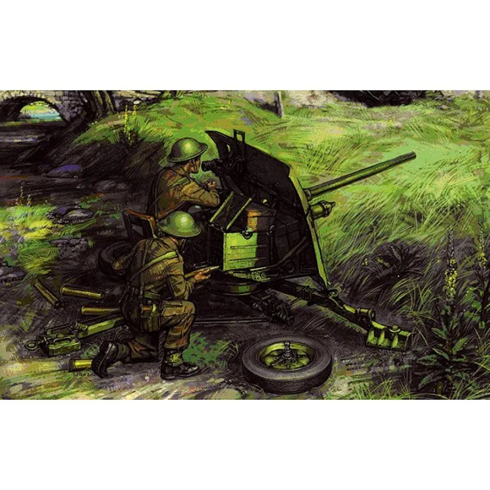 Maquette Canon britannique 2 pder avec 2 figurines - Zvezda