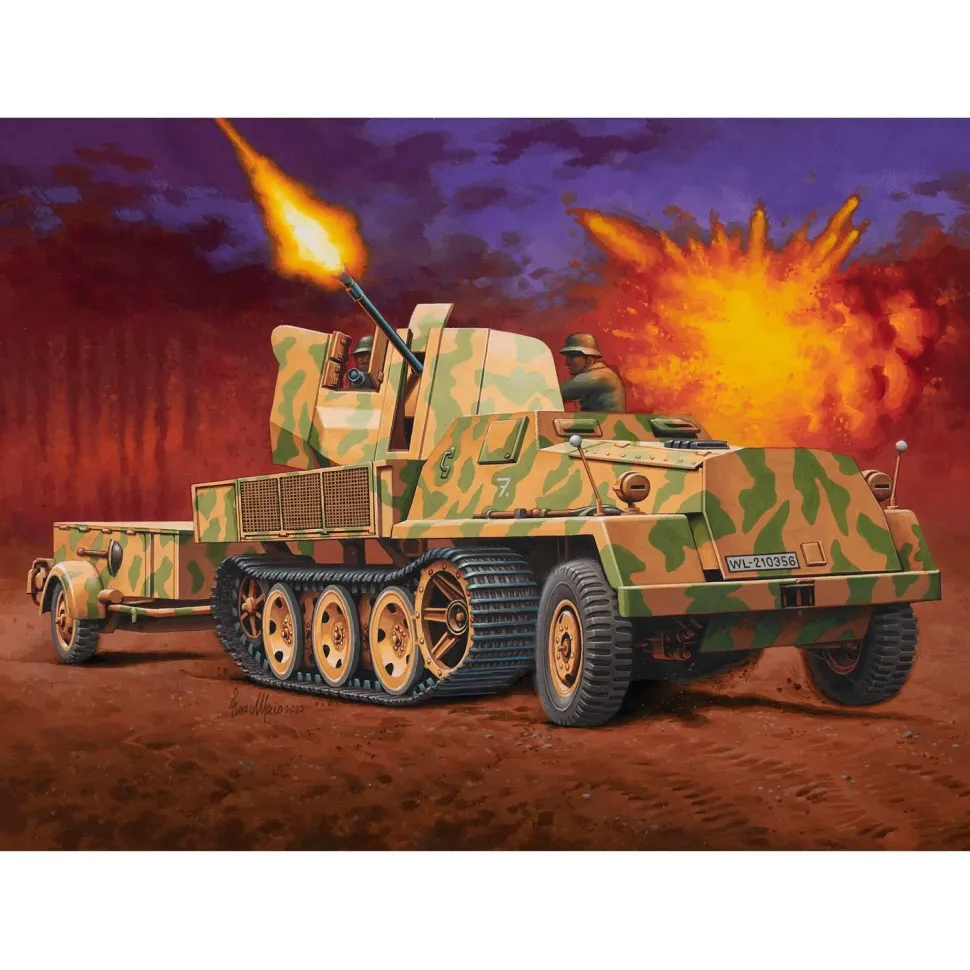 Maquette char : sWS avec Flak43 et remorque de munitions Sd.Ah58 - Revell
