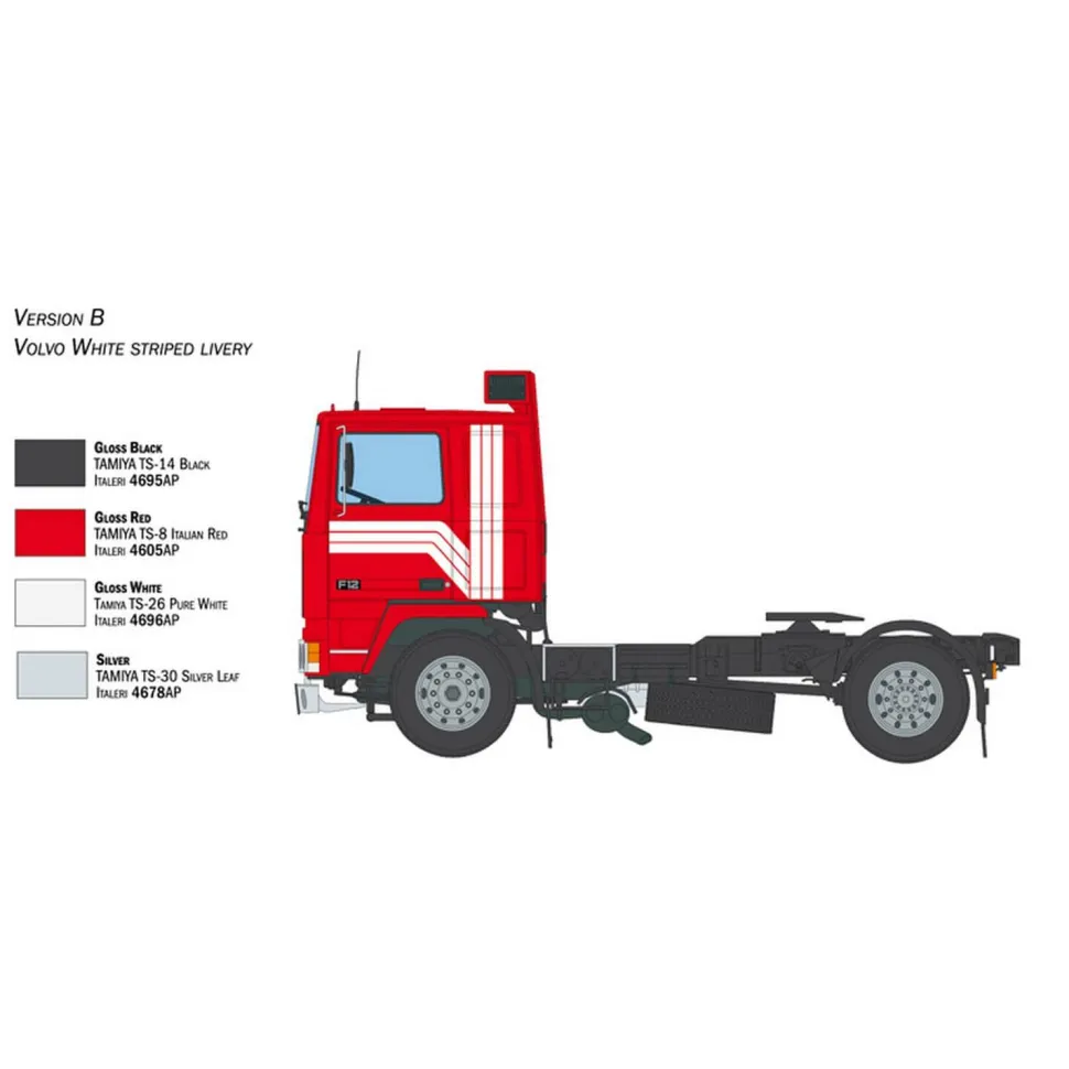 Maquette de camion : Volvo F12 Intercooler Low Roof - Italeri