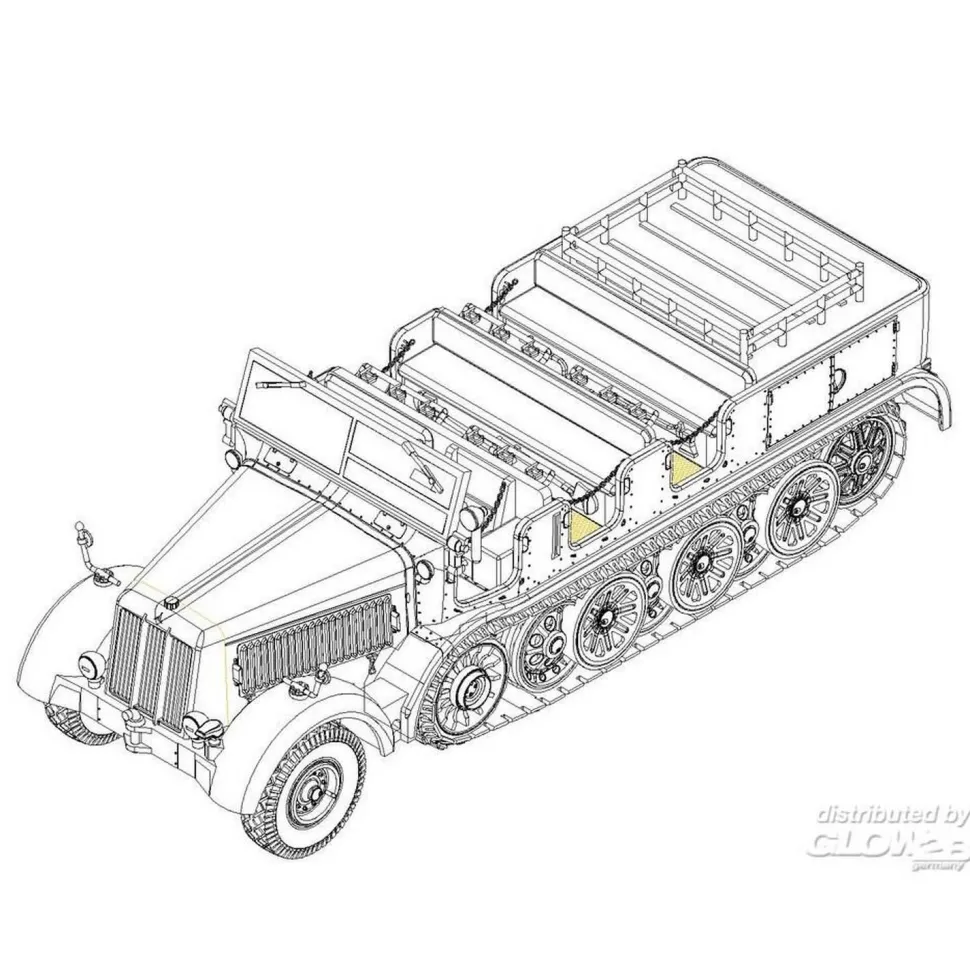Maquette de Véhicule Militaire :Sd.Kfz.8 Schwerer Zugkraftwagen 12t - Trumpeter
