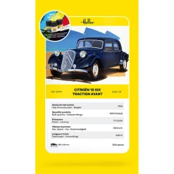 Maquette de voiture : Starter kit : Citroen 15 SIX Traction Avant - Heller