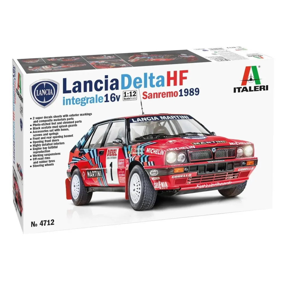 Maquette de voiture rallye : Lancia Delta 16V HF Integrale - Italeri