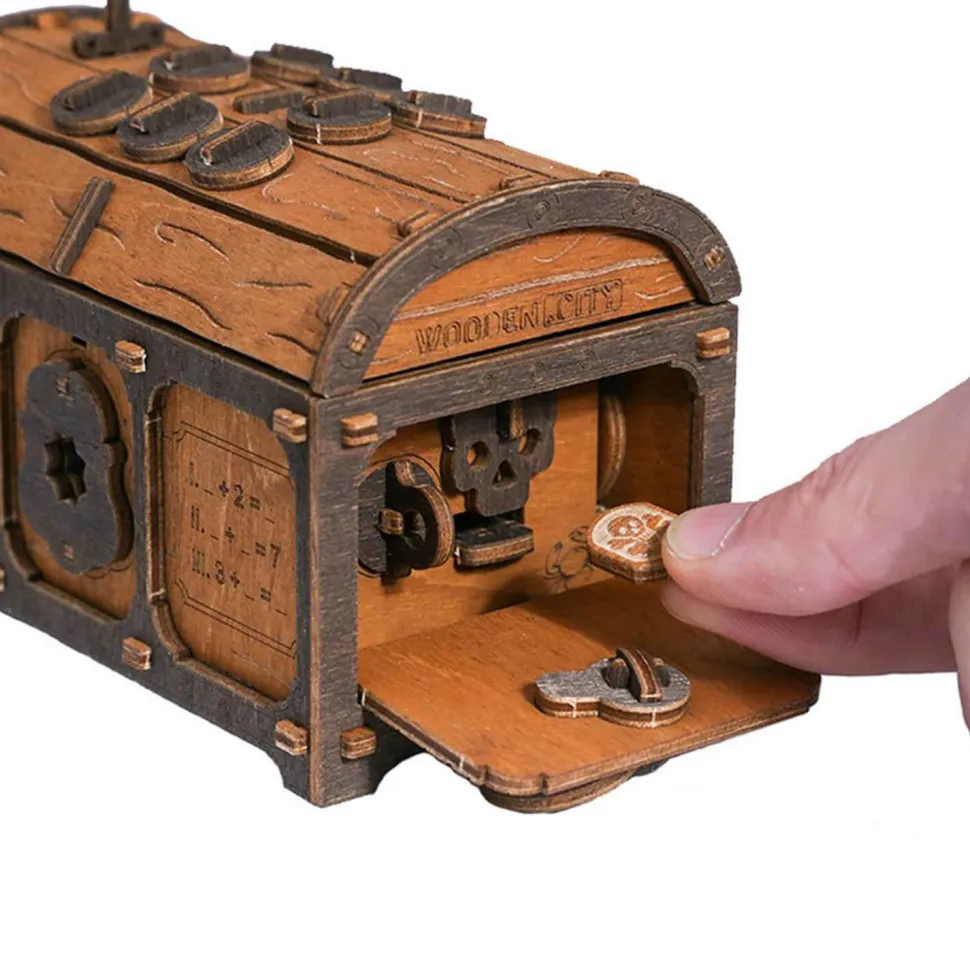 Maquette en bois : casse tête coffret trésor - Wooden City