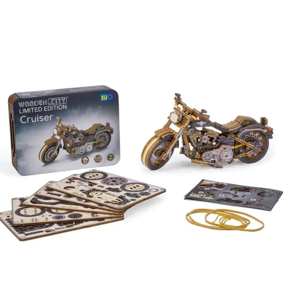 Maquette en bois : moto Cruiser V-Twin édition limitée - Wooden City