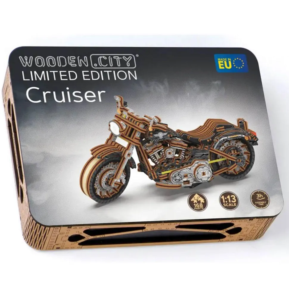 Maquette en bois : moto Cruiser V-Twin édition limitée - Wooden City