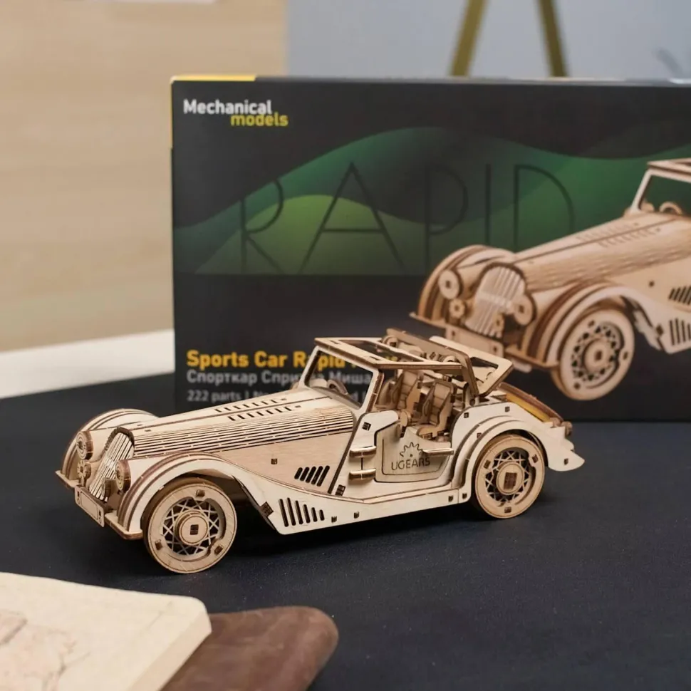 Maquette en bois : Voiture de sport " souris rapide" - Ugears