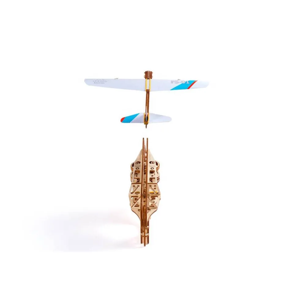 Maquette en bois démarreur d'Avion : Aéro-lanceur, modèle mécanique - Ugears