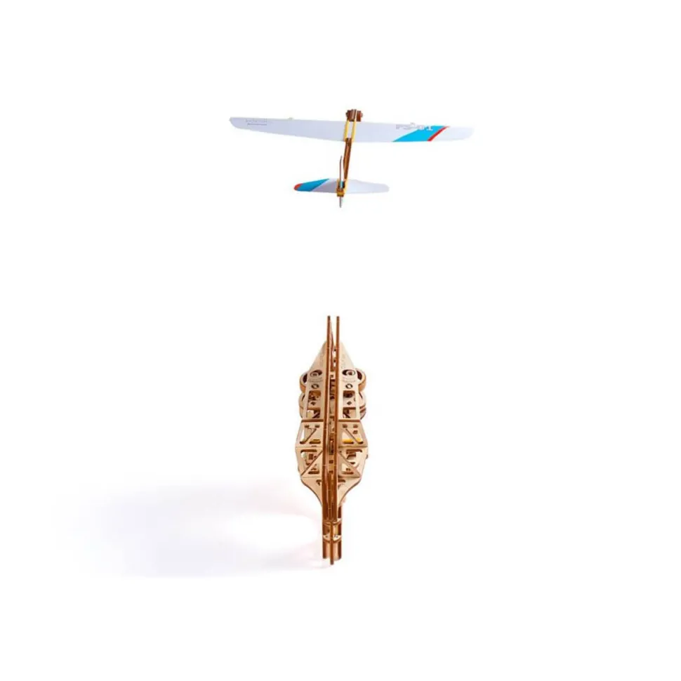 Maquette en bois démarreur d'Avion : Aéro-lanceur, modèle mécanique - Ugears