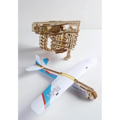 Maquette en bois démarreur d'Avion : Aéro-lanceur, modèle mécanique - Ugears