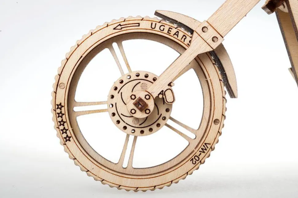 Maquette en bois Moto : Moto VM-02, modèle mécanique - Ugears