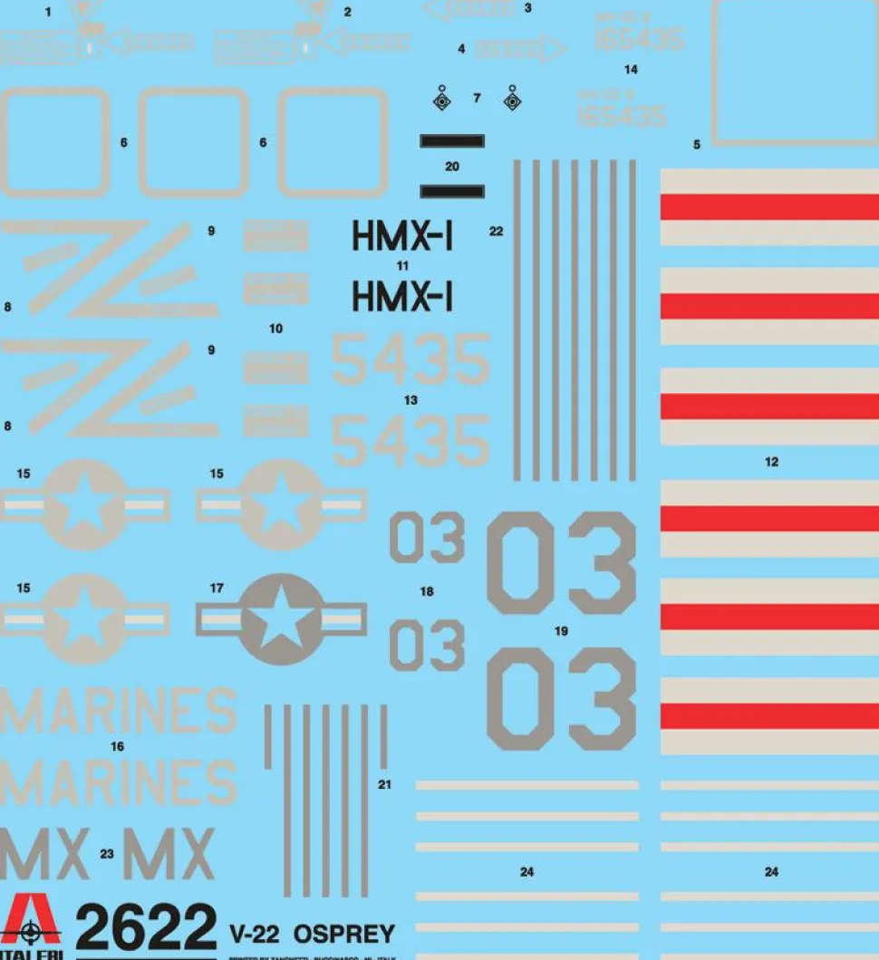Maquette Helicoptère Militaire V22 Osprey - Italeri