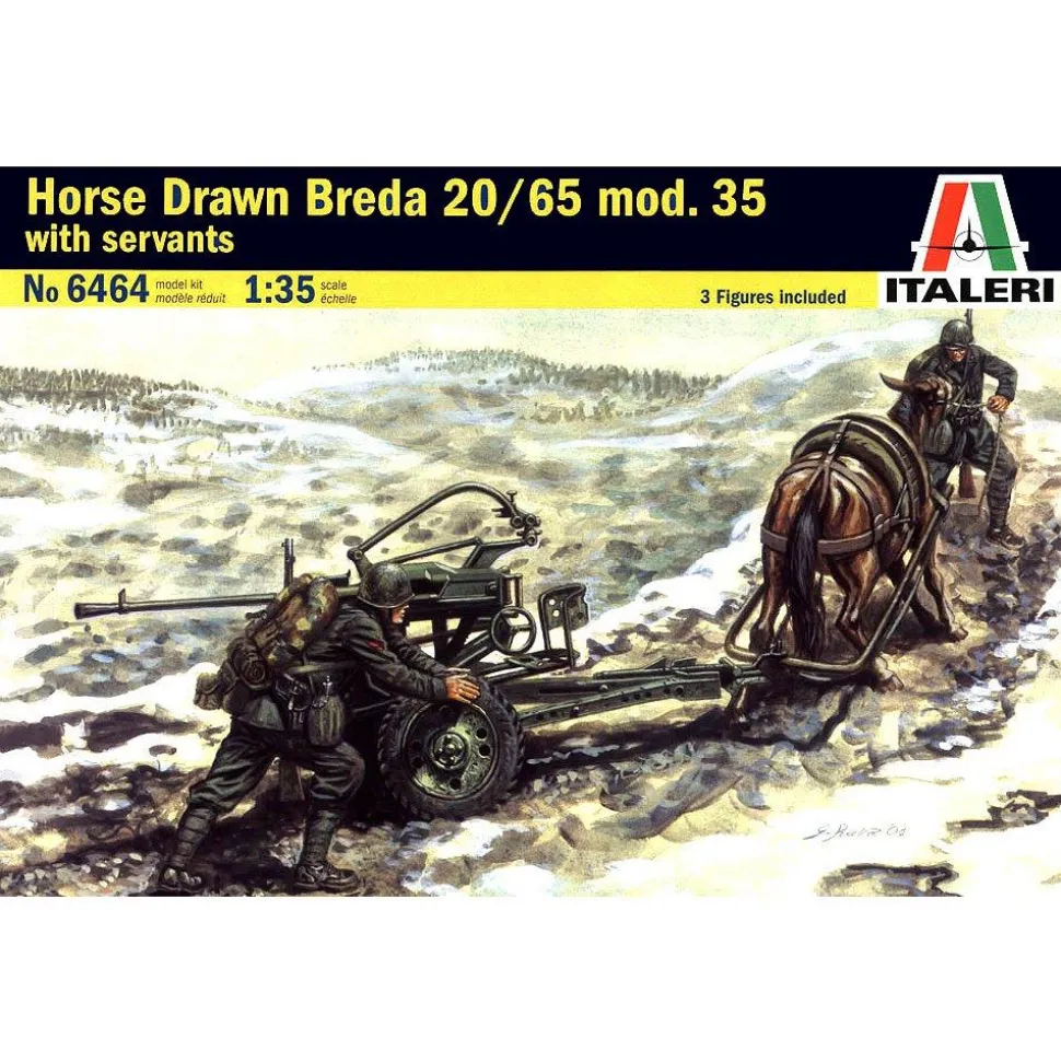 Maquette hippomobile Breda 20 avec figurines - Italeri