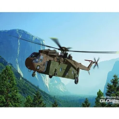 Maquette Hélicoptère Militaire :CH-54A Tarhe avec Nacelle militaire universelle - ICM