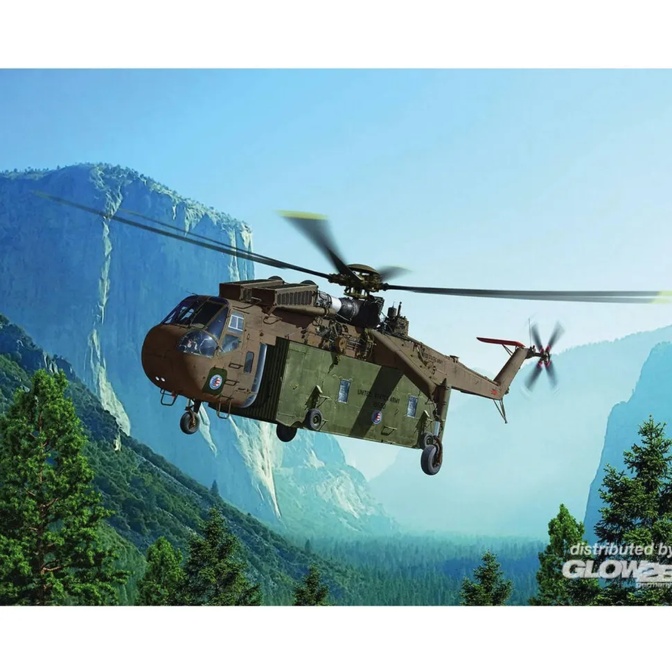 Maquette Hélicoptère Militaire :CH-54A Tarhe avec Nacelle militaire universelle - ICM