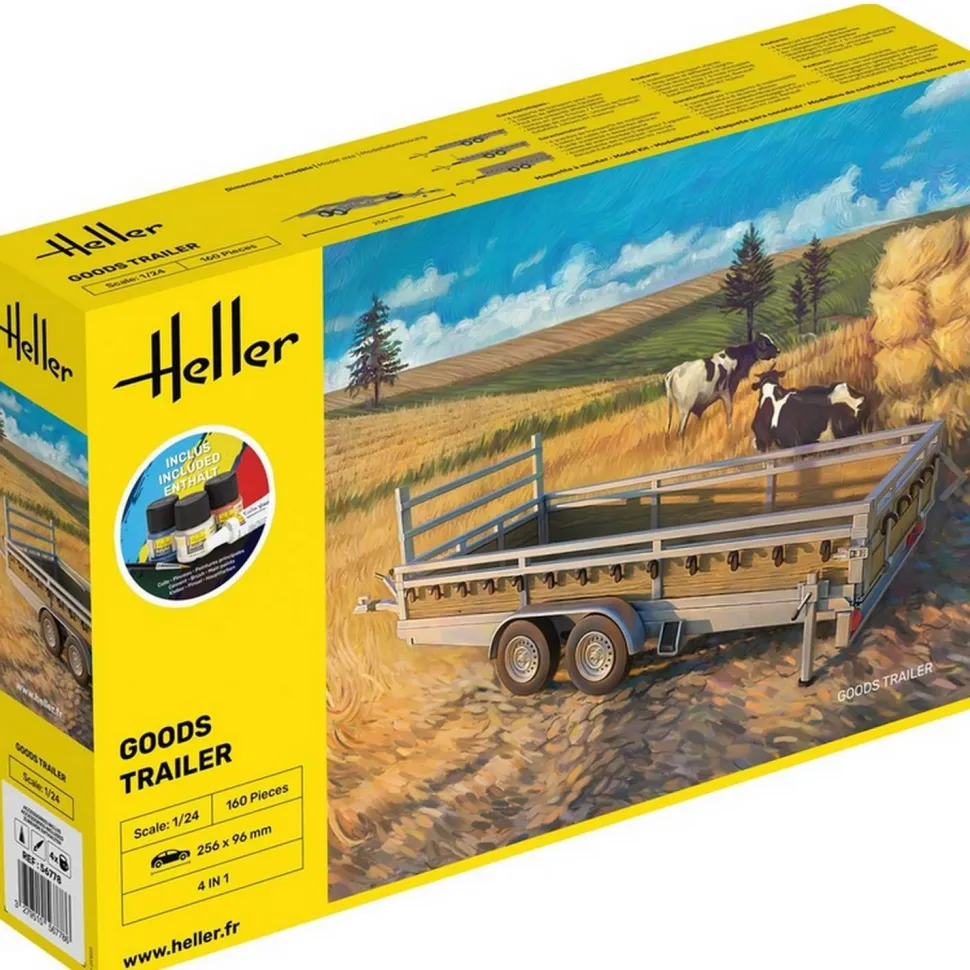 Maquette remorque : STARTER KIT Goods Trailer - Heller