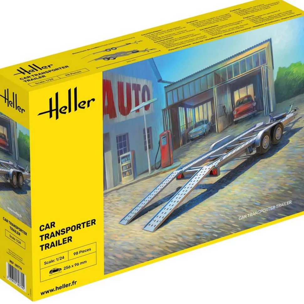 Maquette remorque : transport de véhicule - Heller