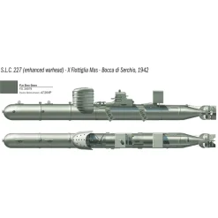 Maquette sous-marin : S.L.C. 200 Maiale avec équipage - Italeri
