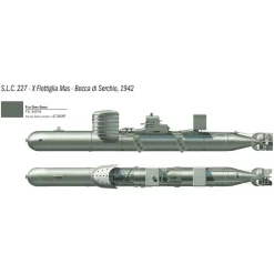 Maquette sous-marin : S.L.C. 200 Maiale avec équipage - Italeri