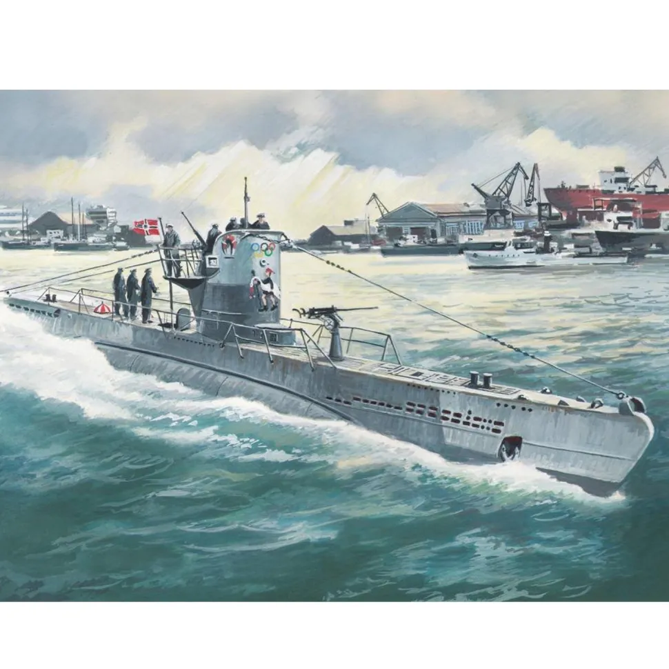 Maquette sous-marin allemand : U-Boat type IIB 1943 - ICM