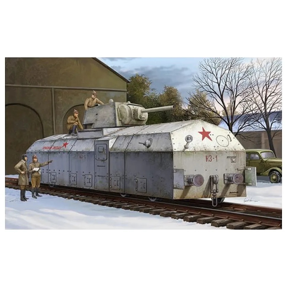 Maquette train blindé : Soviet Draisine "Krasnaja Zvezda" - Hobby Boss