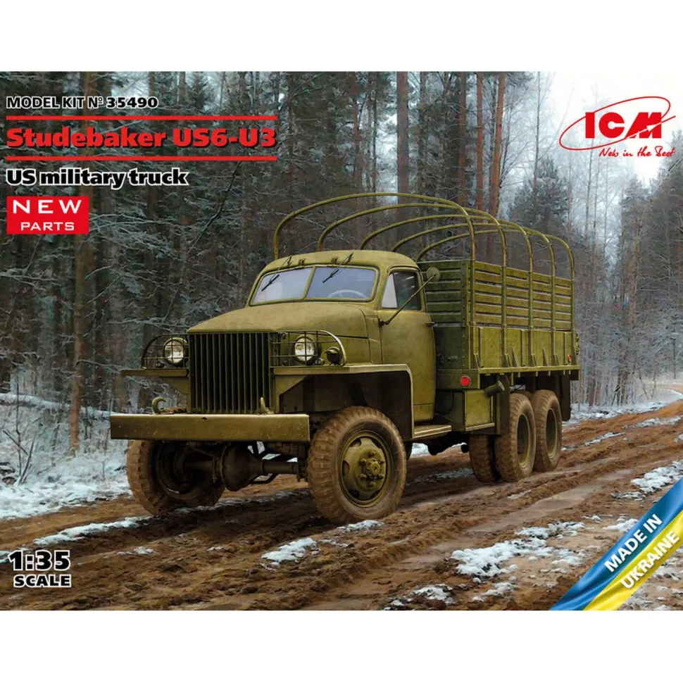 Maquette Vehicule Militaire : US6-U3 Studebaker - ICM