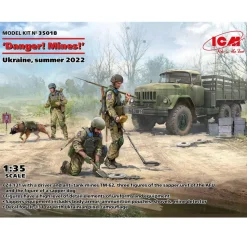 Maquette véhicule et figurines : Danger ! Mines ! Ukraine - été 2022 - ICM