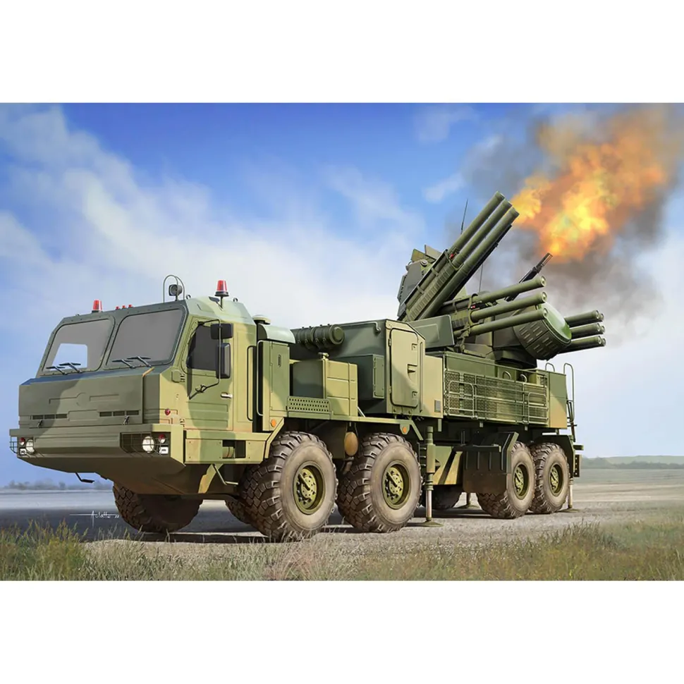 Maquette véhicule lance-missile : 72V6 of 96k6 Pantsir-S1 SPAAGM BAZ-6909 - Trumpeter