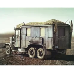 Maquette Véhicule 2ème guerre mondiale : Camion Krupp L3H163 véhicule radio allemand - ICM