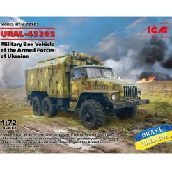 Maquette véhicule militaire : Brave Ukraine - URAL-43203 des forces armées ukrainiennes - ICM