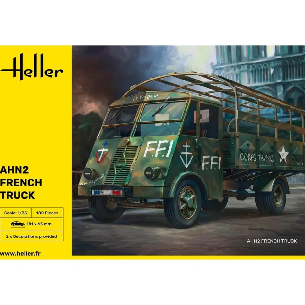 Maquette Véhicule Militaire : AHN2 - Camion Français - Heller